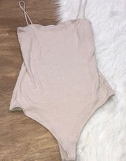 Better Be tan ribbed small/medium bodysuit