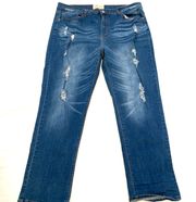 Lucky & Blessed Womans Blue Distressed Jeans Size 22