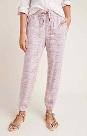 Anthropologie Pink Orana Snake Print Joggers Pants