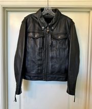 - Leather Jacket with Removable Fleece Lining - BRAND NEW!