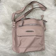 nicole miller beige pink crossbody handbags