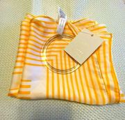 New with tags Lauren Conrad large square yellow stripes coastal bright beach