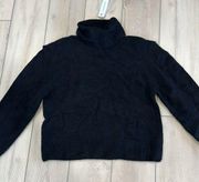 Topshop Sweater 12 Large Black Turtleneck Long Sleeve Knit Cozy Casual Pullover