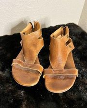 Bed Stu Soto Rustic Brow Back Zip Flat Distressed Gladiator Sandals Women's 9.5