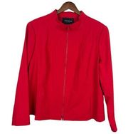 Lafayette 148 Blazer Jacket Womens 18W Red Full Zip Up Office Career Business