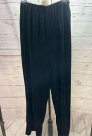 Briggs New York 2X black soft velour pants with stretchy waist -#1855