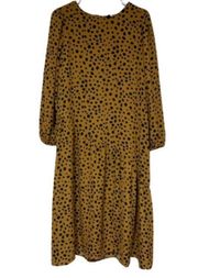 Hayden Los Angeles Animal Print Polkadot MIDI Dress