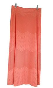 Soho Apparel A-Line Midi Skirt Women's Medium Coral Straight Basic Modest Lined