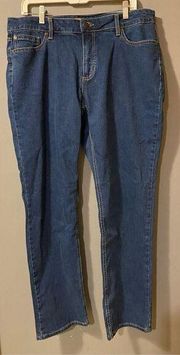 Blue Mountain Dark Wash Straight Leg Jeans Size 16 NWOT