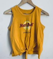 Hard Rock Cafe Amsterdam Tank Top Mustard Yellow size S