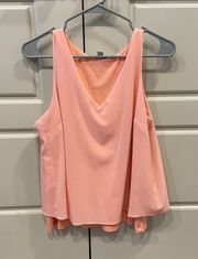 Womens Layered Split-Back Tank Top pink medium