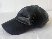 STETSON Faux Leather Baseball CAP Black