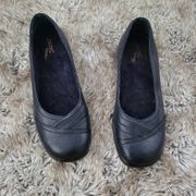 Easy Street Slip On Leather Maryjane Shoe Black Size 8.5