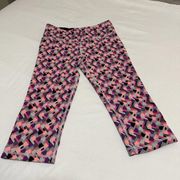 Knockout By Victoria’s Secret Pink Patterned Workout Pants Crop Leggings Sz S