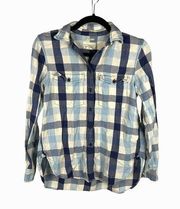 Denim & Supply Ralph Lauren RL Surplus Womens Size S Utility Plaid Button Up Top