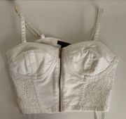 White crop top material girl xs