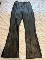 Leather Flare Pants