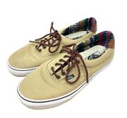 Vans  Classic Canvas Tan Aztec Blanket Low Top Sneaker Shoes Size 9