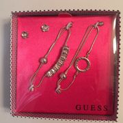 New Guess 3 pc set 2 Bracelets, 1 dainty earrings