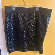 Torrid Stretch waist, black sequin, fancy pencil skirt size 3X, 2021, event