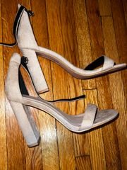 Pretty Little Thing Strapped Nude Heels