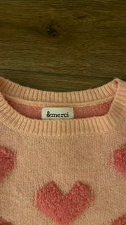 Pink Heart Sweater 