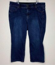 Lane Bryant Blue Denim Tighter Tummy Capri Jeans