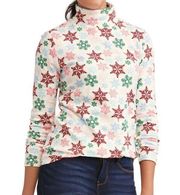 Snowflake Turtleneck Top