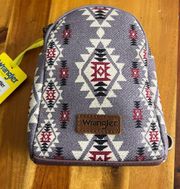 Wrangler purple Aztec sling bag with dust bag