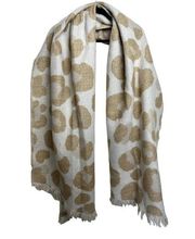 Express Beige White Scarf Leopard Print