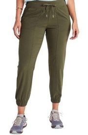 Marmot Olive Green Drawstring Avision Nylon Joggers 1X Plus Cinched Ankle