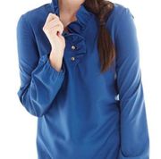 WOMENS blue ruffle tunic