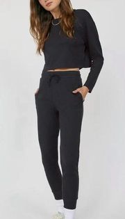 ARITZIA Sunday Best Baby Waffle Joggers in Black Sweatpant Size XS