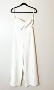 Katie May Ray Strapless Jumpsuit White Size Small