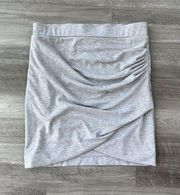 By The Way Gray Ruched Mini Skirt Size S Stretch A14