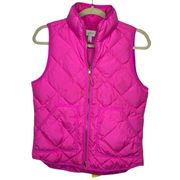 J. Crew Pink Puffer Vest