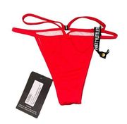 NWT PrettyLittleThing Red Double Strap Tanga Bottoms