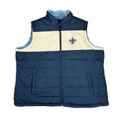 NFL Team Apparel Reversible Puffer Vest - New Orleans Saints