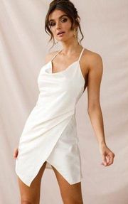 ~HEY GIRL COWL NECK WRAP FRONT DRESS