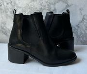 ASOS Design Depp Block Heel Leather Chelsea Boot Size EU 38