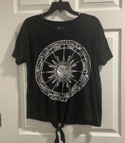 On fire, black astrological, zodiac horoscope, astrology, graphic shirt