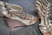 Inc gold shoes sandals platform heels 9