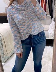 Jessica Simpson knit turtleneck sweater multicolor size xsmall