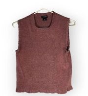 Club monaco italian yarn cropped knit Top Pinkish brown