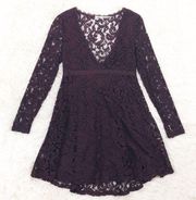 Kimchi Blue maroon lace long sleeve dress size 0