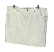 Universal Thread White Denim Mini Skirt Women's Plus Size 18 / 34