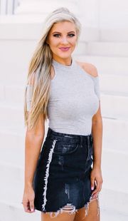 These Three Boutique Denim Skirt