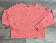 by Anthropologie Thin Knit Long Sleeve Top Pink Cotton Linen Blend Women's XL