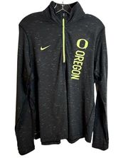 Nike University of Oregon Heathered Black Ducks Dry Element Quarter Zip Size XL