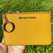 Yellow Michael Kors Coin Pouch/Wallet